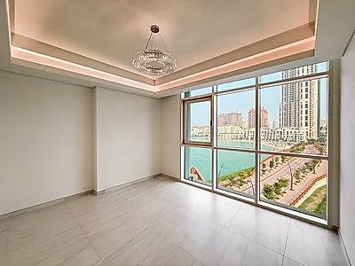 Unique 3-Bedroom + Maid's Room Apartment with Direct Sea View in Gewan Island Promenade