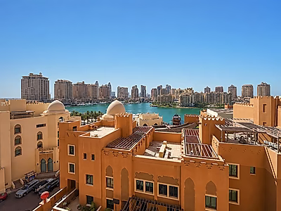 شقة رائعة بغرفتي نوم | إطلالة كاملة على المرسى | تصميم واسع | برج بورتو أرابيا المتميز