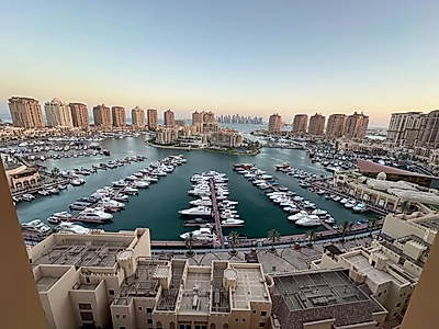 استوديو فاخر بإطلالات على المدينة والمارينا في بورتو أرابيا، اللؤلؤة
