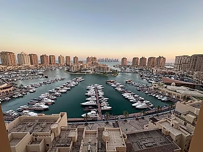 استوديو فاخر بإطلالات على المدينة والمارينا في بورتو أرابيا، اللؤلؤة