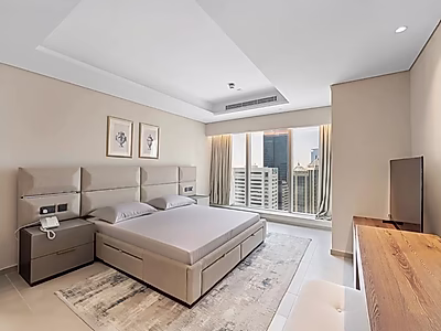 High-Floor 1 Bedroom Apartment in West Bay | 90 sqm | Rented for QAR 9,000/Month