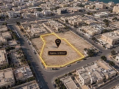 Corner Plot on Two Roads in Umm Ghuwailina | Ready Permit & Approved Plans