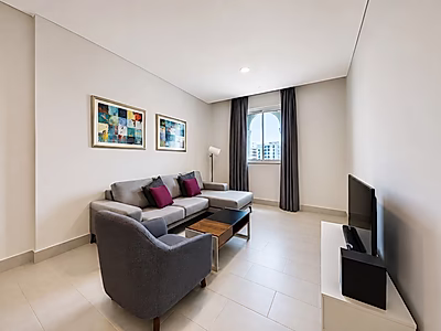 Stylish 1 Bedroom + Office Waterfront Living with Stunning Sea Views
