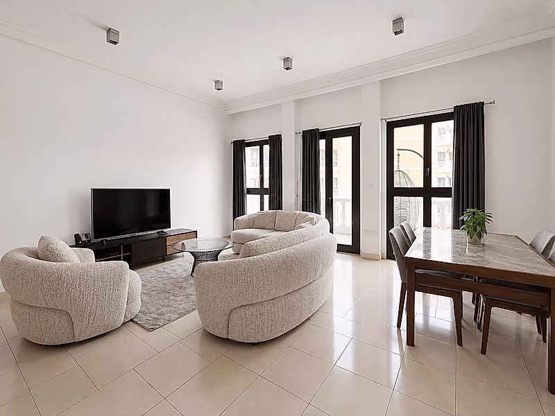 Fully Furnished 1BR in Qanat Quartier | Community Views | Title Deed Available - Photo 8