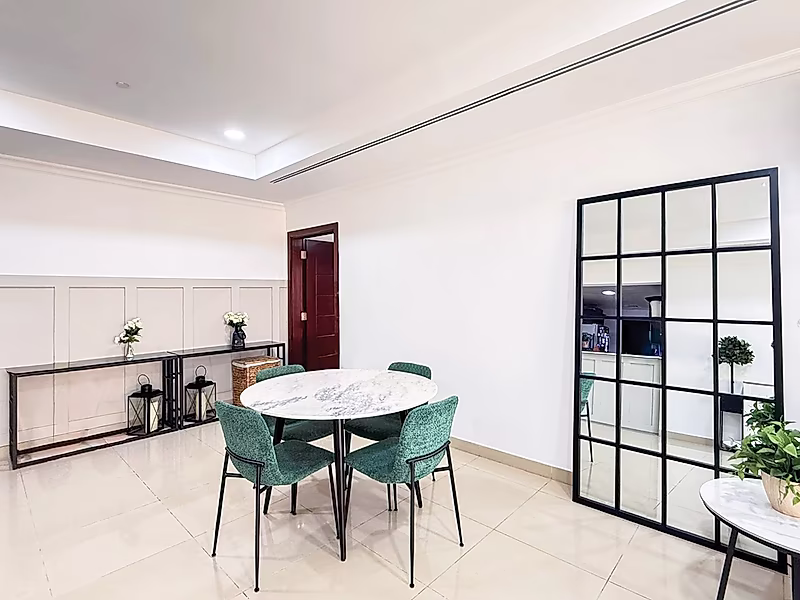 1BR+OFFICE CONVERTED INTO 2BR | HIGH FLOOR | PARTIAL MARINA & SEA VIEWS | PORTO ARABIA - Photo 6