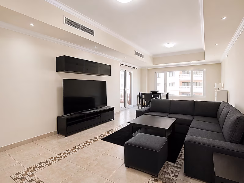 Spacious 2BR in Porto Arabia | Large Balcony & Partial Marina View | Great Value - Photo 1