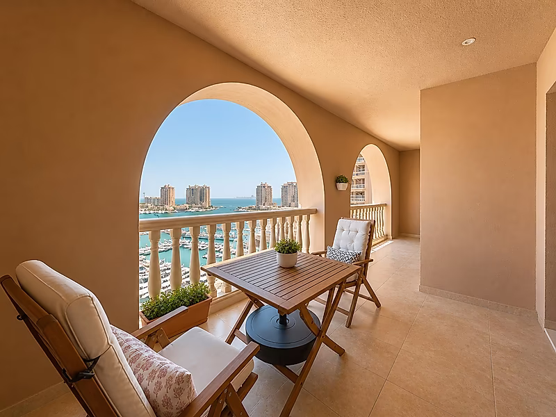 Best Deal | Luxury 2-Bedroom Apartment | Full Marina View | High Floor | Best Deal in The Pearl - Photo 7
