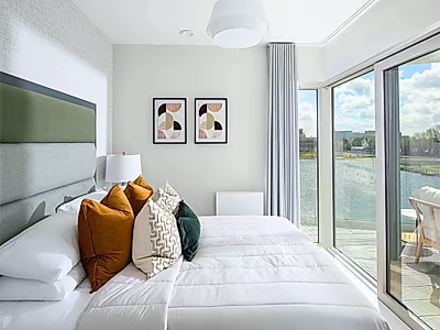 Elegant Two-Bedroom Residence with Tranquil Lakeside Views
