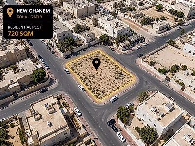 أرض استثمارية مميزة في غانم الجديدة | 720 م² | أربع واجهات