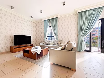 3BR APARTMENT IN QANAT QUARTIER | BEACH ACCESS