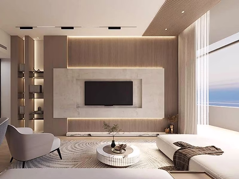 2 Bedroom | High Floor | Panoramic Sea View | Qetaifan View | La Mer Lusail - Photo 11