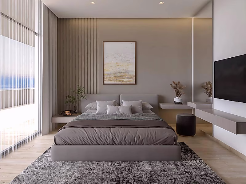 2 Bedroom | High Floor | Panoramic Sea View | Qetaifan View | La Mer Lusail - Photo 16