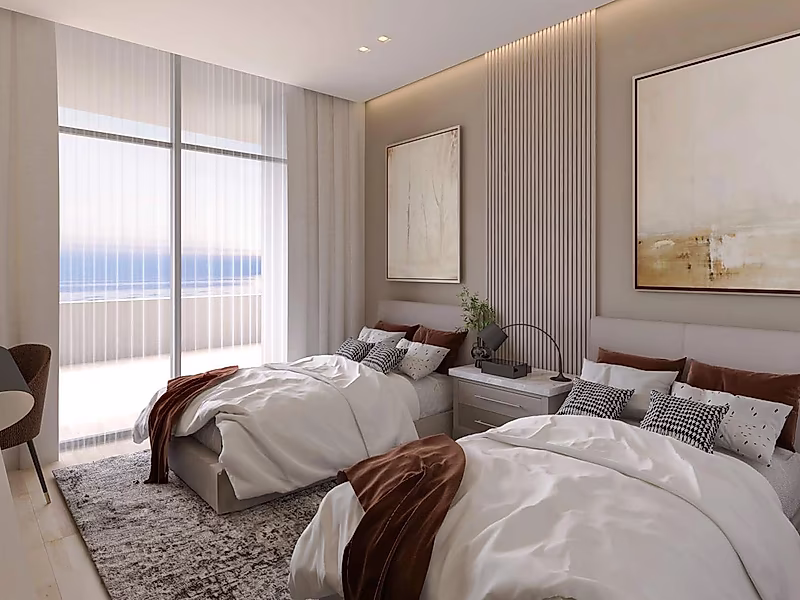 2 Bedroom | High Floor | Panoramic Sea View | Qetaifan View | La Mer Lusail - Photo 19