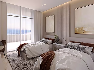 2 Bedroom | High Floor | Panoramic Sea View | Qetaifan View | La Mer Lusail