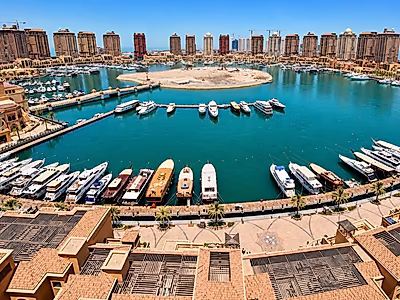 شقة فاخرة من غرفتي نوم بإطلالة على المارينا – برج بورتو أرابيا 4، اللؤلؤة – قطر