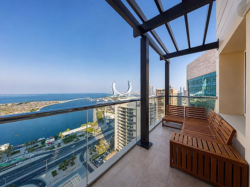 Spacious 2-Bedroom Apartment with Panoramic Sea Views | 158 SQM | Lusail Marina - Photo 1