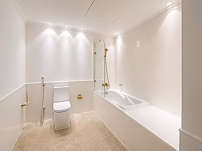 شقة أنيقة بثلاث غرف نوم تصميم فاخر