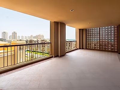 شقة عصرية بغرفة نوم واحدة مع مكتب مع إطلالة جزئية على البحر