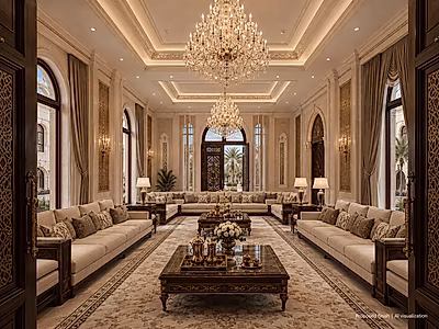 Luxury Castle-Style Residence With Elevator in Ain Khaled – QAR 20M