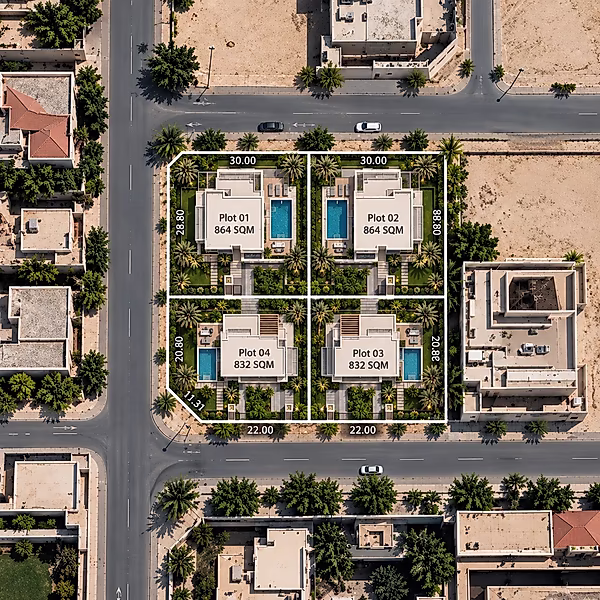 4 Premium Plots for Sale in Al Rayyan | Exclusive Opportunity to Develop 4 Luxury Villas - Photo 1