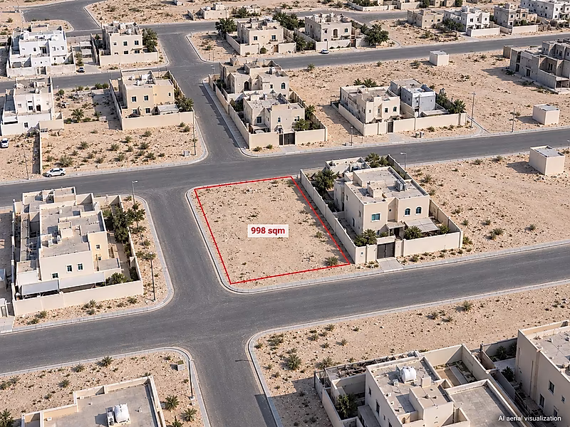 998 SQM Corner Villa Plot | Al Themaid - Photo 5