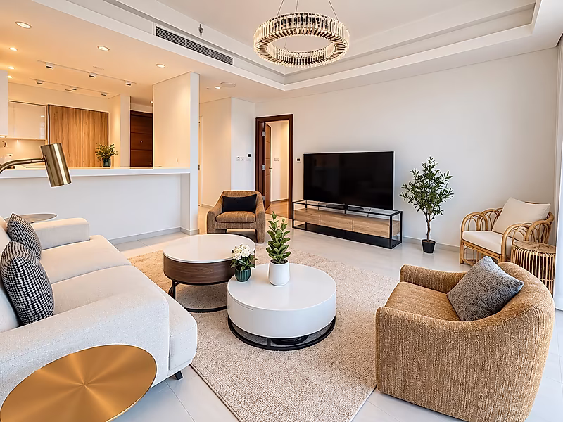 Furnished 1Bhk | Sea & Lusail Marina Views | Gewan Island - Photo 2