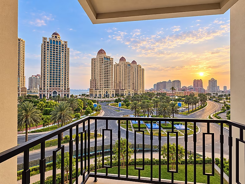 1 BR l Duck Lake View | Two Balconies | Rented at QAR 9,500 - Photo 11