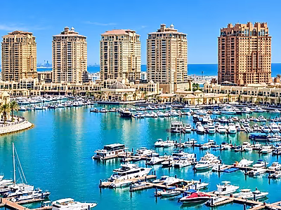 1BR Converted to 2BR Apartment in Porto Arabia, The Pearl – Qatar