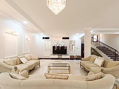 فيلا فاخرة بـ 6 غرف نوم مفروشة بالكامل | ويست باي لاجون