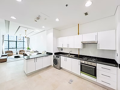 شقة فاخرة جديدة مكونة من غرفتي نوم للإيجار في مارينا لوسيل