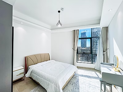 شقة فاخرة جديدة مكونة من غرفتي نوم للإيجار في مارينا لوسيل