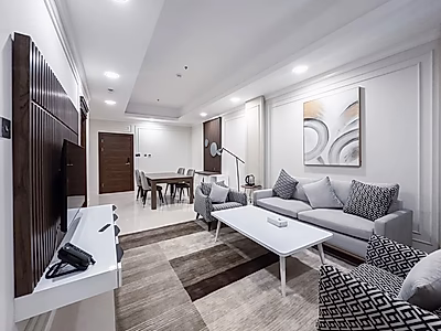 شقة مخدومة مؤثثة بالكامل من غرفة نوم واحدة في المطار القديم