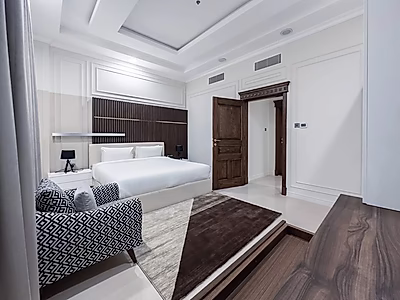 شقة مخدومة مؤثثة بالكامل من غرفة نوم واحدة في المطار القديم