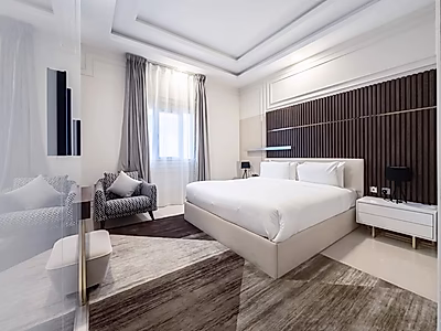 شقة مخدومة مؤثثة بالكامل من غرفة نوم واحدة في المطار القديم