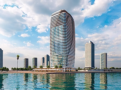 شقة استوديو بإطلالة كاملة على البحر | خيار خطة الدفع