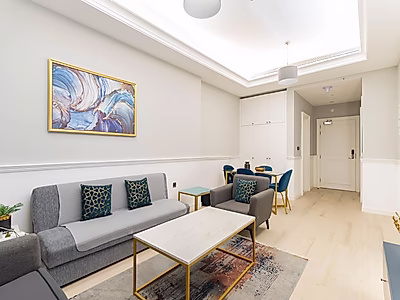 الأناقة والراحة: شقة بغرفة نوم واحدة في برج بن الشيخ