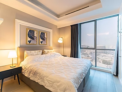 الراحة العصرية في قلب السد: شقة بغرفة نوم واحدة في برج بن الشيخ