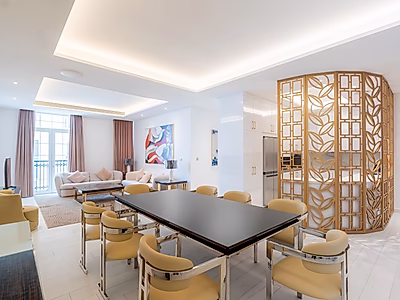 الفواتير مشمولة! | شقة مفروشة بغرفتي نوم | ذا بيرل