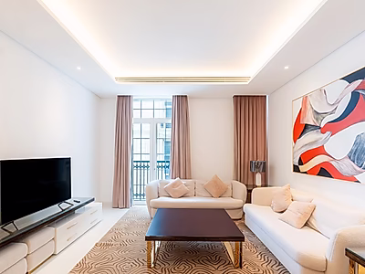 الفواتير مشمولة! | شقة مفروشة بغرفتي نوم | ذا بيرل