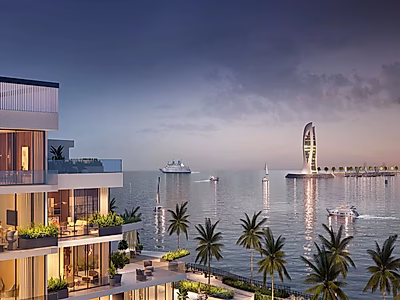 شقة 1 غرفة نوم + صالة | 90.22م² | إطلالات بحرية | سداد مرن