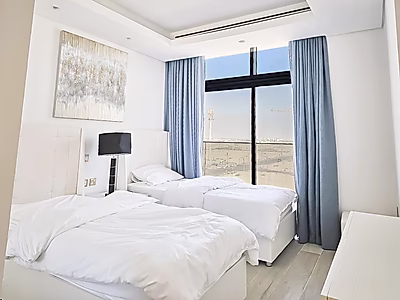 إطلالة بحرية | شقة مفروشة من غرفتين نوم | لوسيل