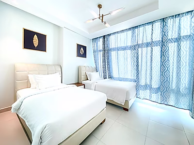 وصول إلى الشاطئ | شقة مفروشة 3 غرف نوم + غرفة تخزين | شامل كل شيء