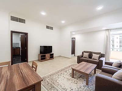 شقة مفروشة بالكامل مكوّنة من غرفتي نوم | العزيزية